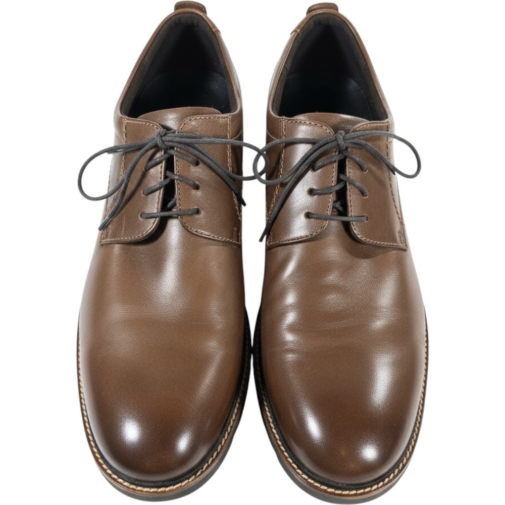 Rockport Mens H80119 Northfield Brown Leather Oxford Shoes Size 14 W Wide
